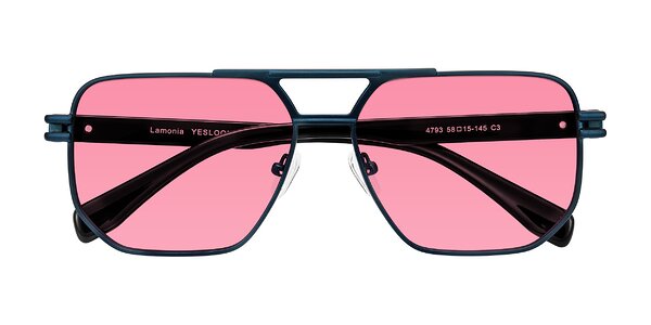 Front of Lamonia in Matte Blue/Black