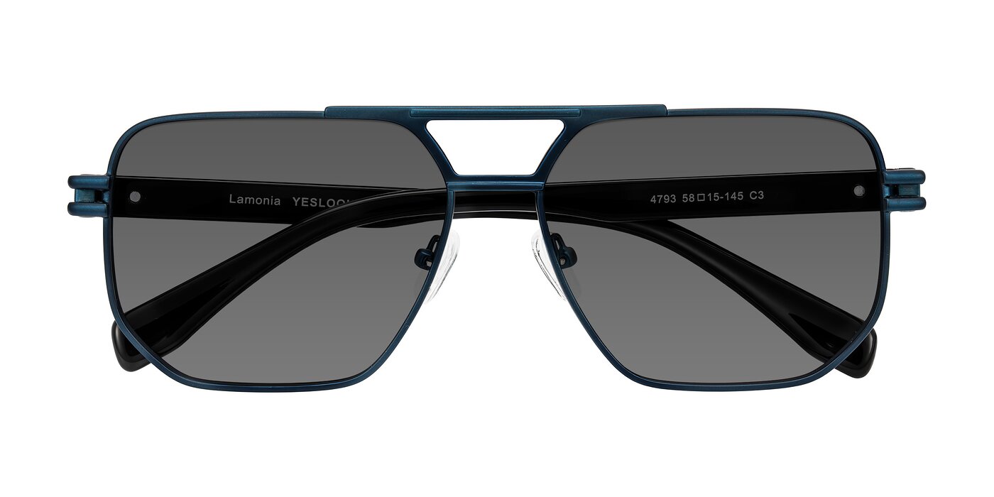 Lamonia - Matte Blue/Black Tinted Sunglasses