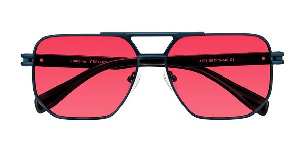 Front of Lamonia in Matte Blue/Black