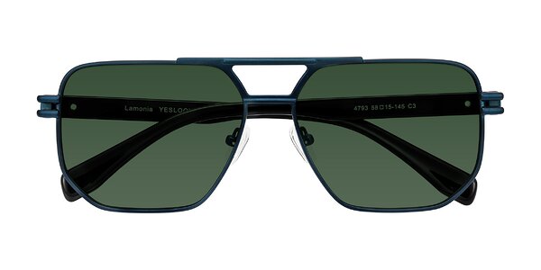 Front of Lamonia in Matte Blue/Black