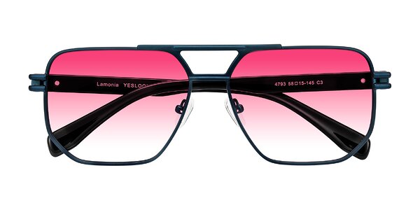 Front of Lamonia in Matte Blue/Black