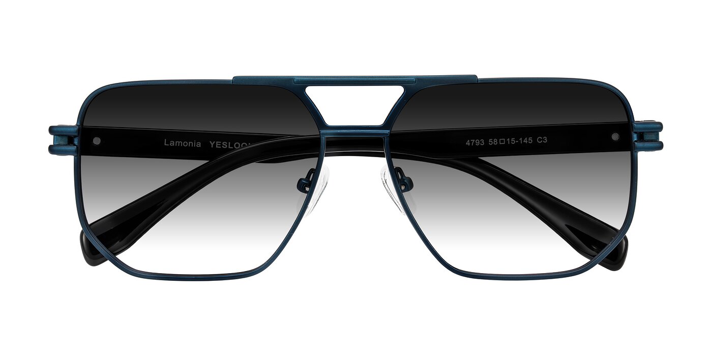 Lamonia - Matte Blue/Black Gradient Sunglasses