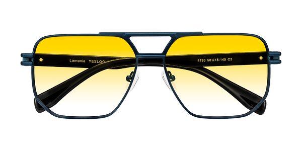 Front of Lamonia in Matte Blue/Black