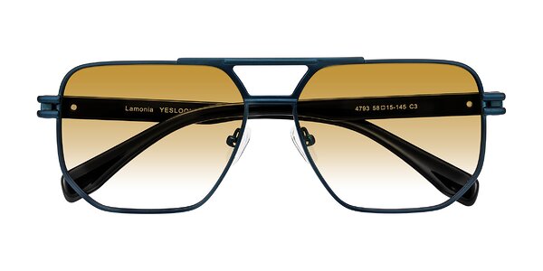 Front of Lamonia in Matte Blue/Black