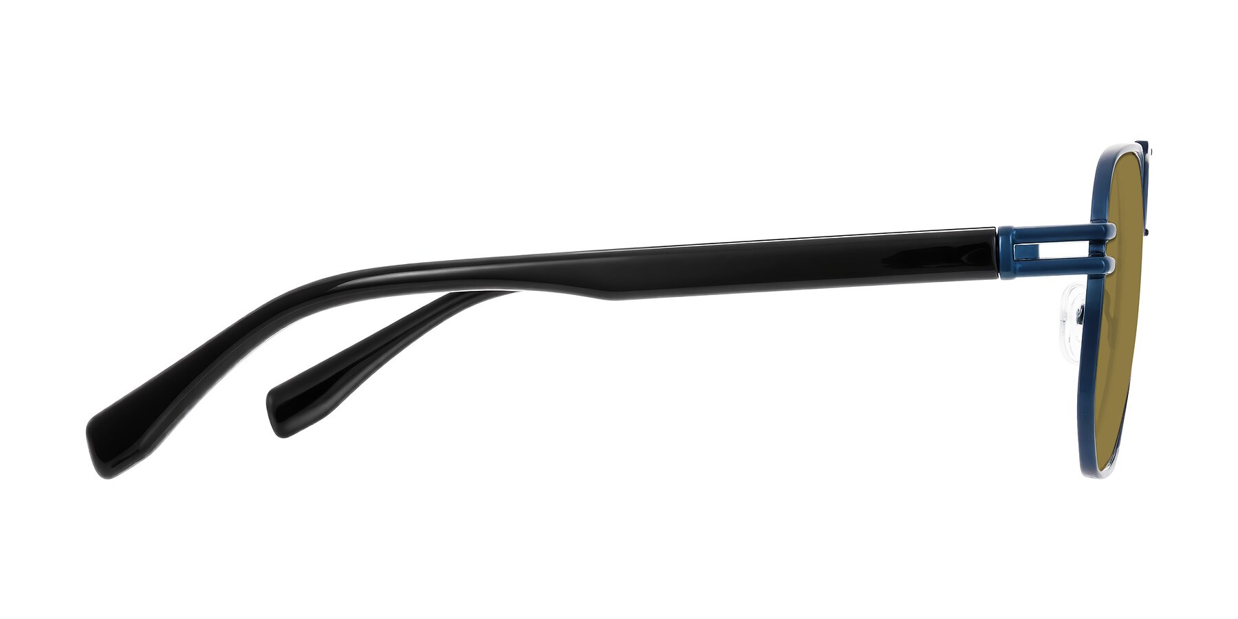 Side of Lamonia in Matte Blue/Black with Brown Polarized Lenses