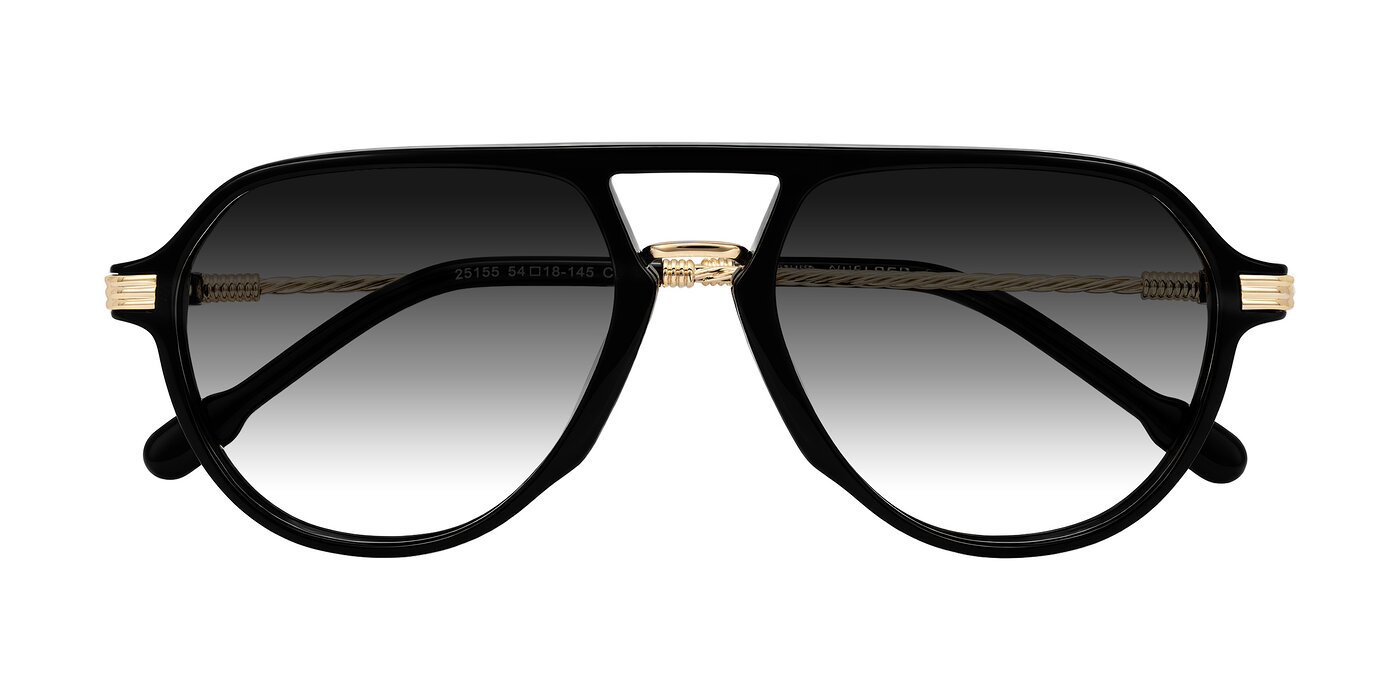 Kanause - Black/Gold Gradient Sunglasses