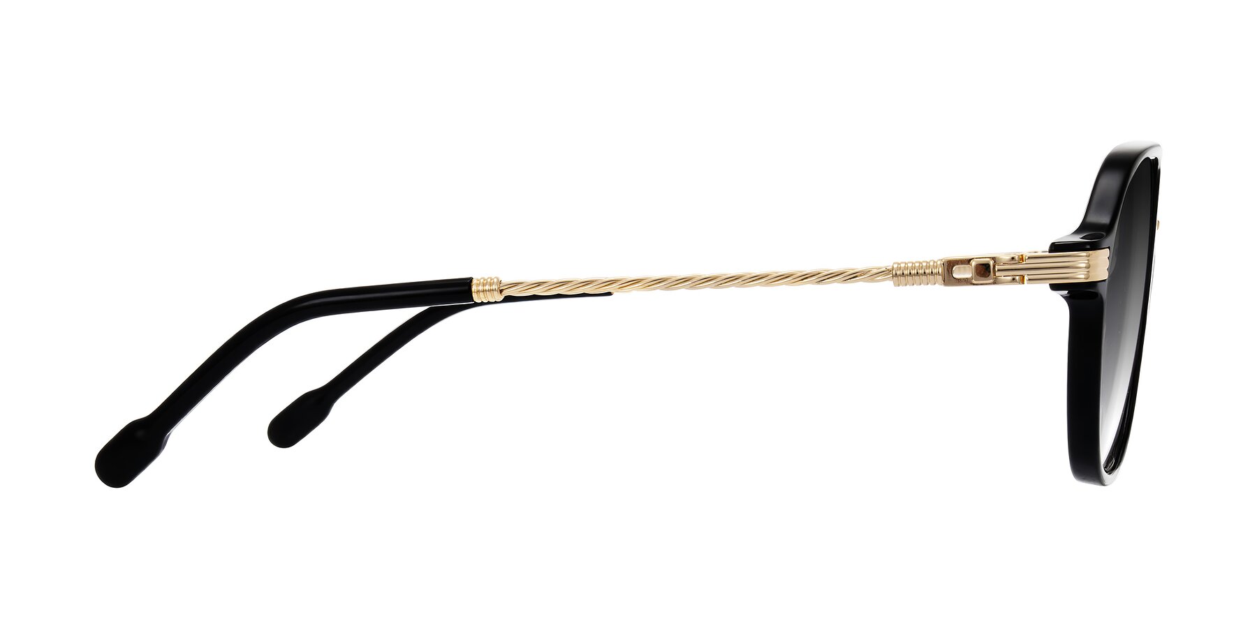 Side of Kanause in Black/Gold with Gray Gradient Lenses