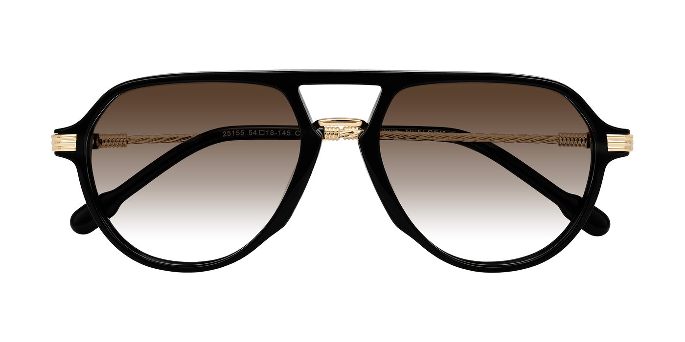 Kanause - Black/Gold Gradient Sunglasses