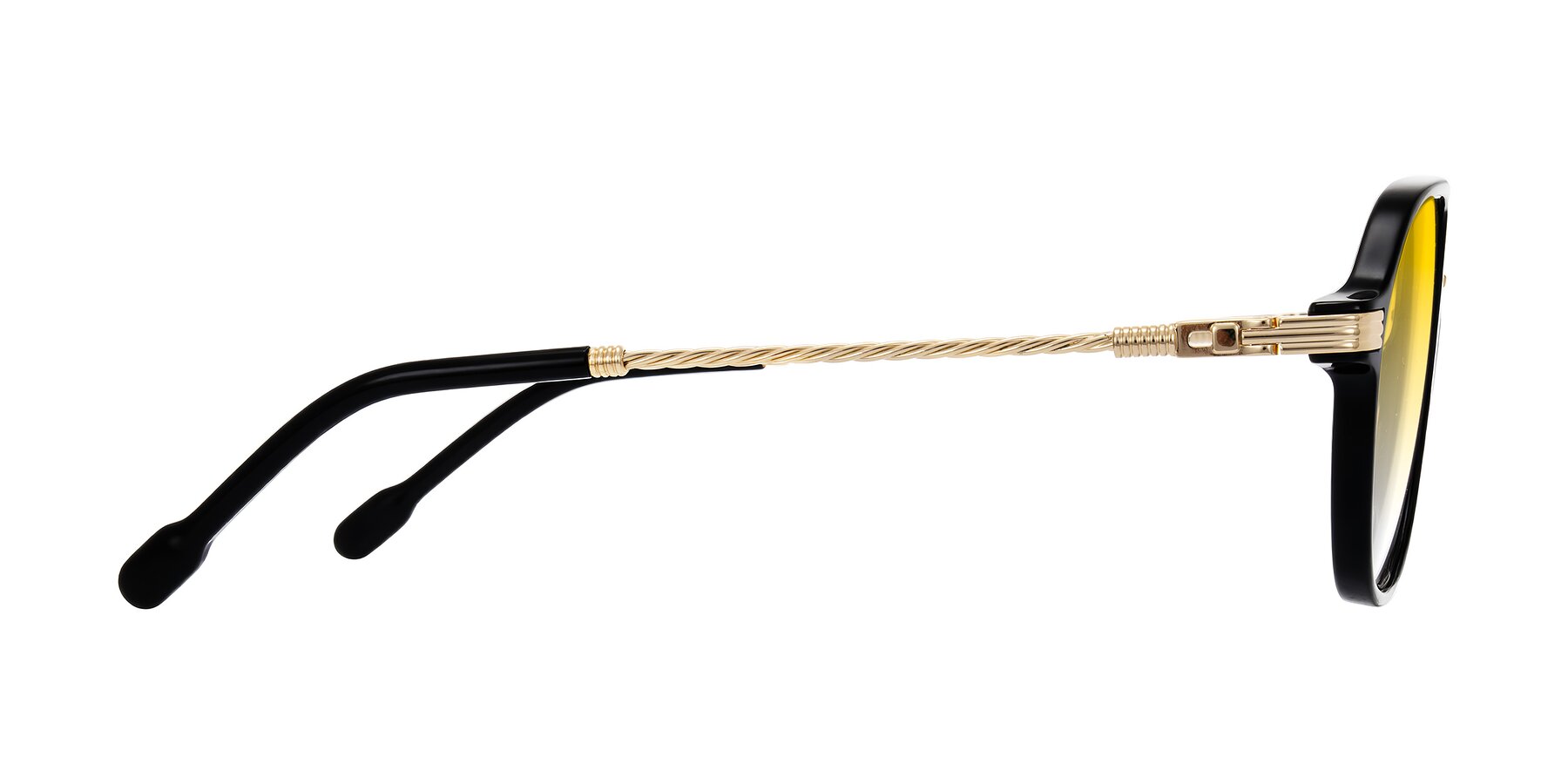 Side of Kanause in Black/Gold with Yellow Gradient Lenses
