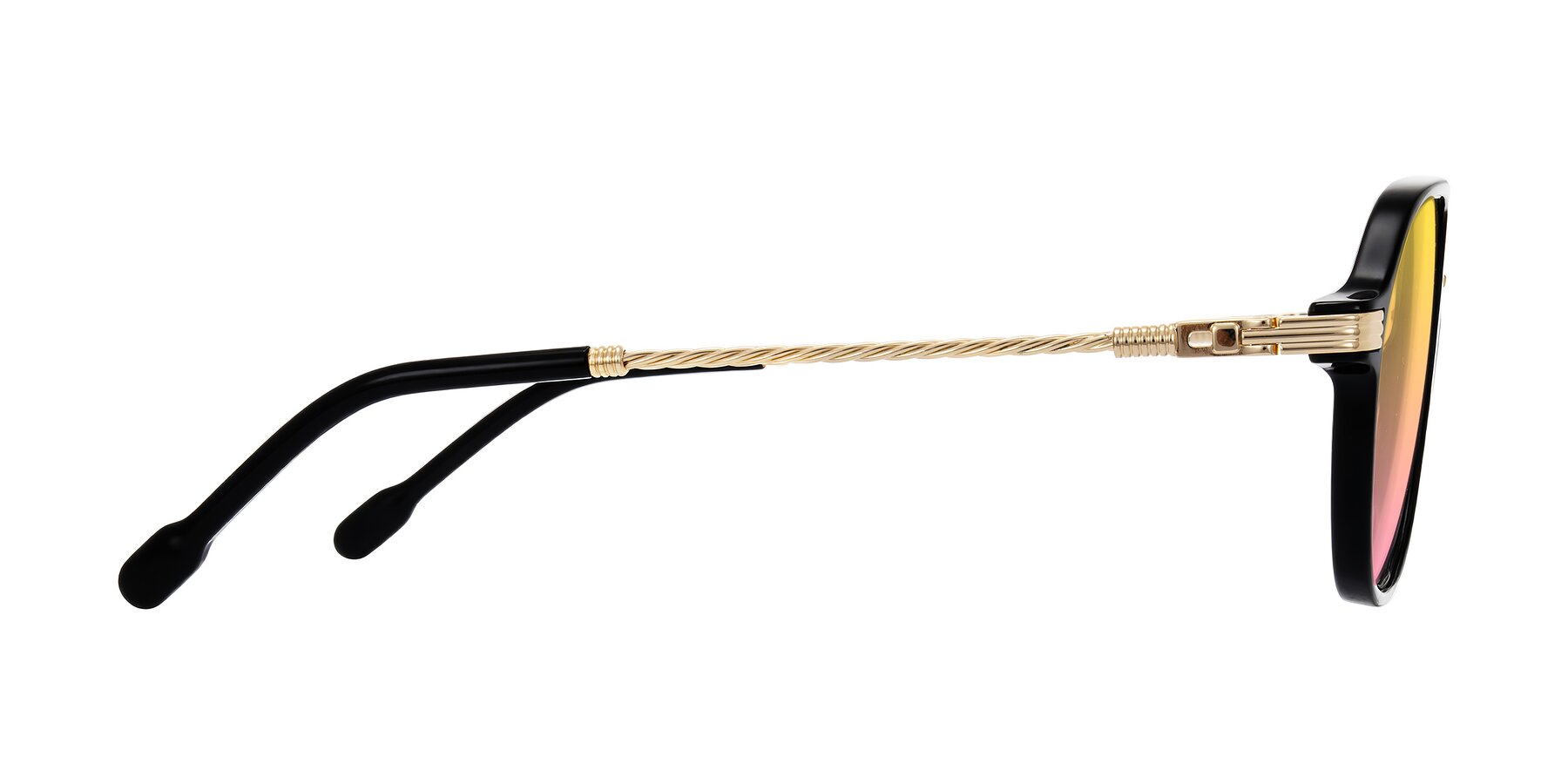 Side of Kanause in Black/Gold with Yellow / Pink Gradient Lenses