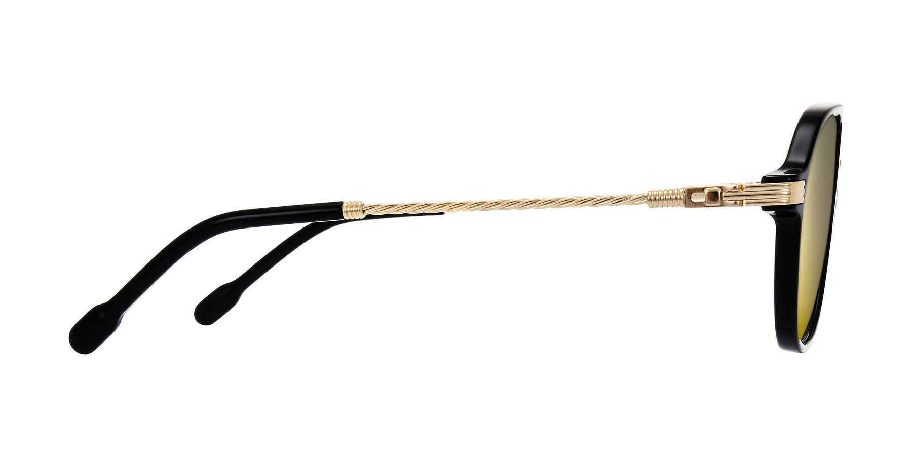 Side of Kanause in Black/Gold with Gold Mirrored Lenses