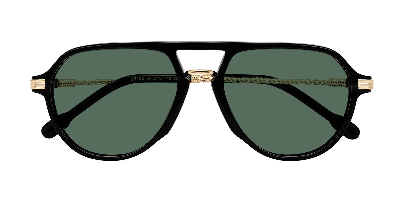 Kanause - Black/Gold Polarized Sunglasses
