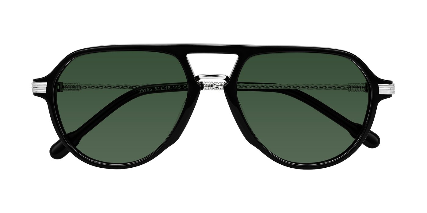 Kanause - Black/Silver Tinted Sunglasses