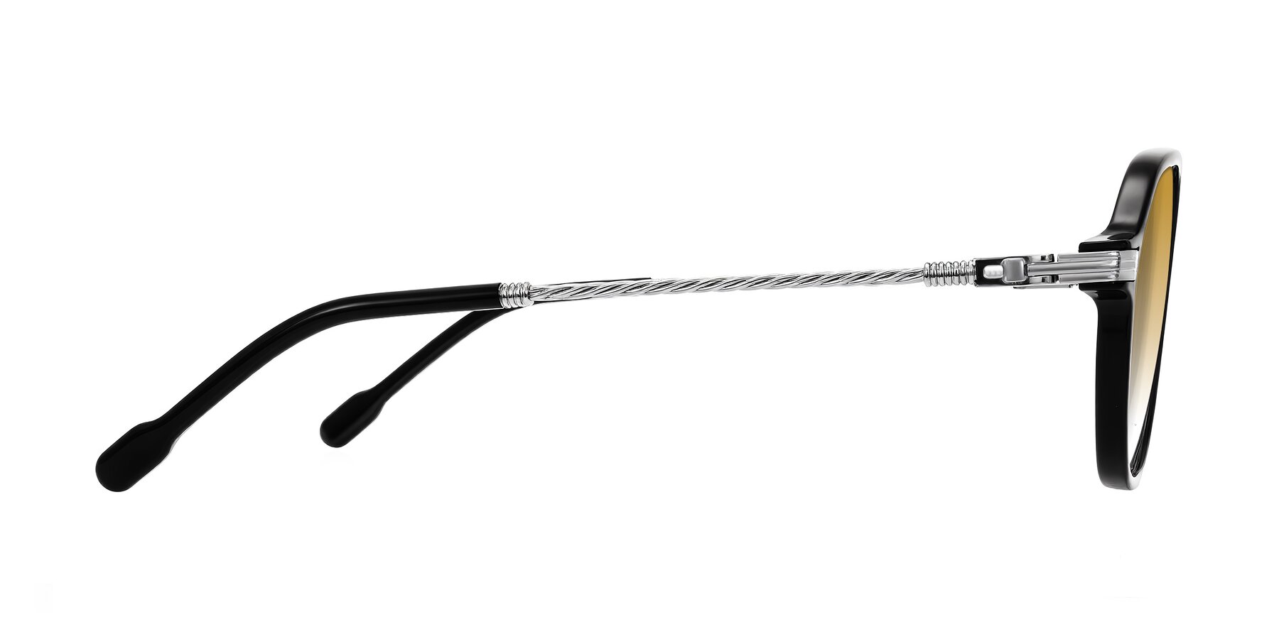 Side of Kanause in Black/Silver with Champagne Gradient Lenses