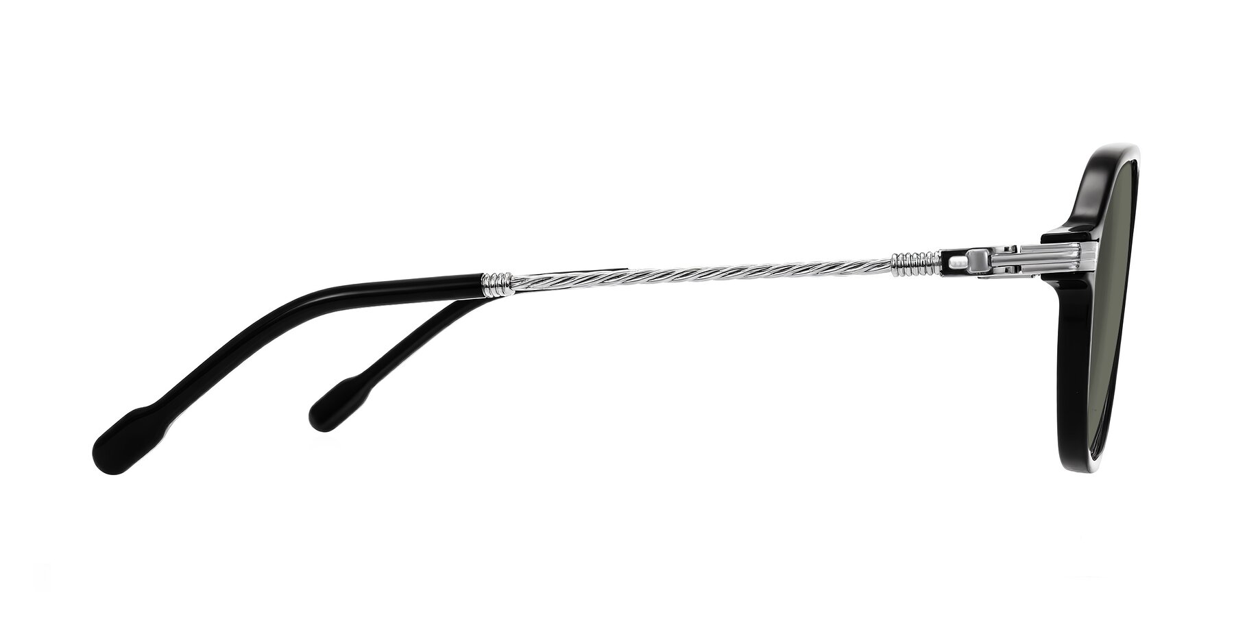 Side of Kanause in Black/Silver with Gray Polarized Lenses