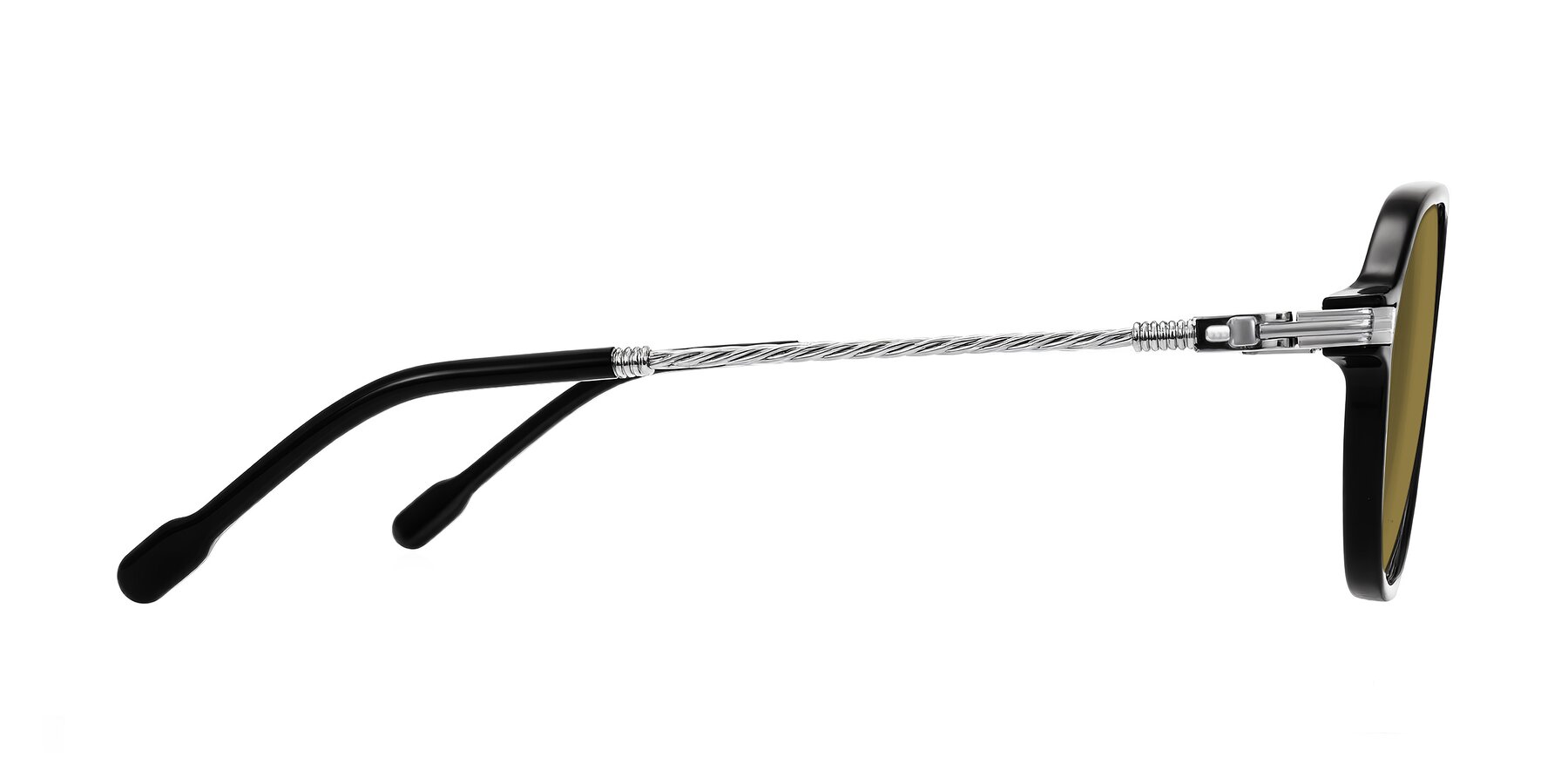 Side of Kanause in Black/Silver with Brown Polarized Lenses