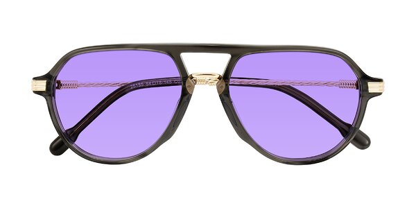 Front of Kanause in Transparent Gray/Gold