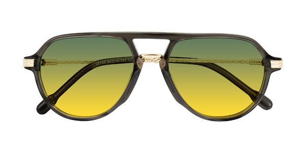 Front of Kanause in Transparent Gray/Gold