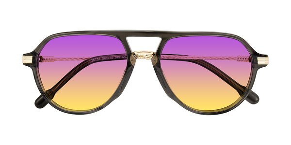 Front of Kanause in Transparent Gray/Gold