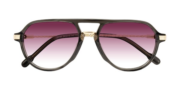 Front of Kanause in Transparent Gray/Gold