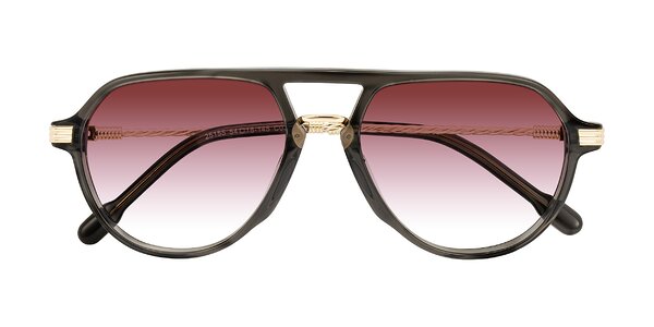 Front of Kanause in Transparent Gray/Gold