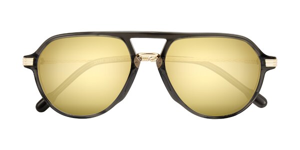 Front of Kanause in Transparent Gray/Gold