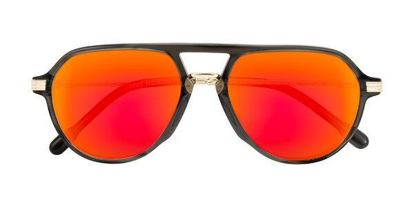 Front of Kanause in Transparent Gray/Gold