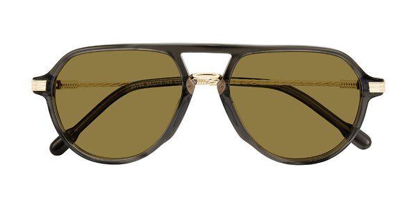 Front of Kanause in Transparent Gray/Gold