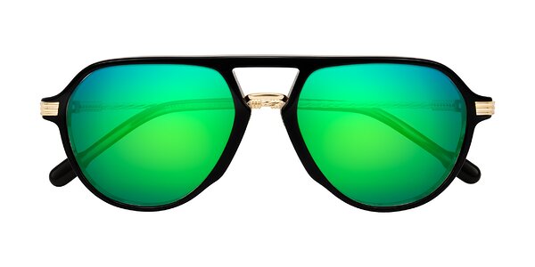 Front of Kanause in Black Brown Striped/Gold