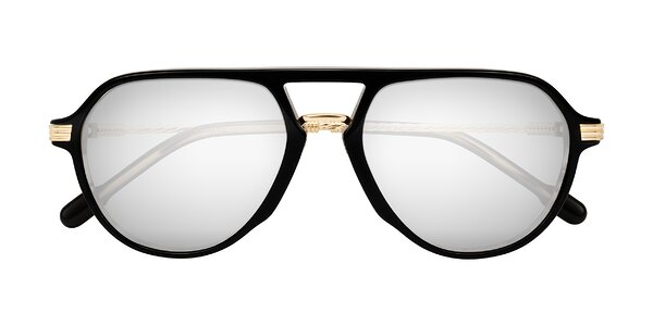 Front of Kanause in Black Brown Striped/Gold