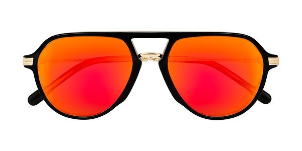 Front of Kanause in Black Brown Striped/Gold