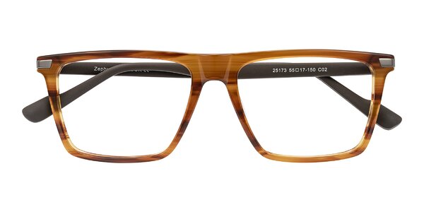 Front of Zephyr in Amber Striped/Gray