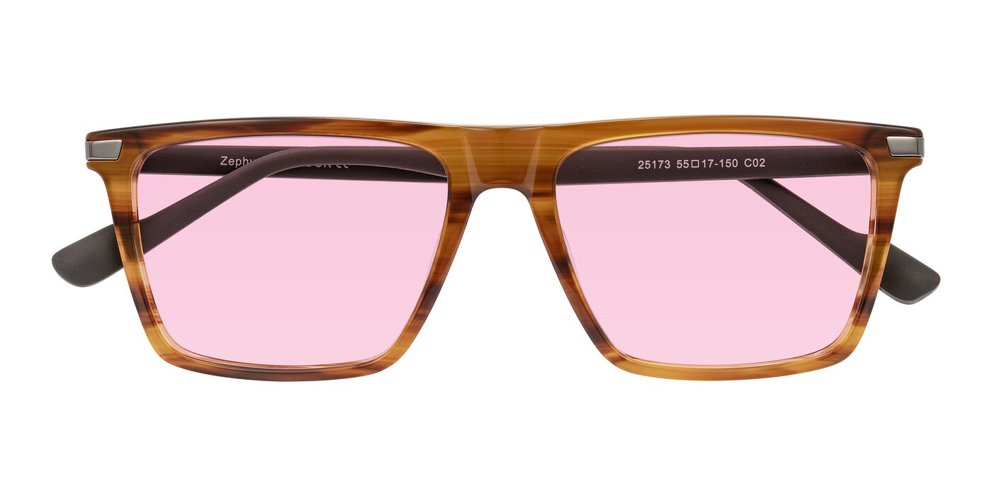 Zephyr - Amber Striped/Gray Tinted Sunglasses