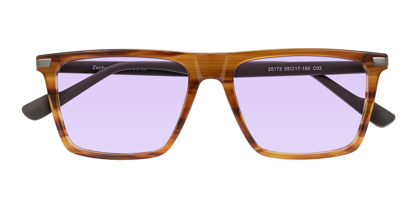 Zephyr - Amber Striped/Gray Tinted Sunglasses