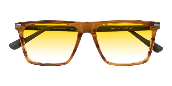 Front of Zephyr in Amber Striped/Gray