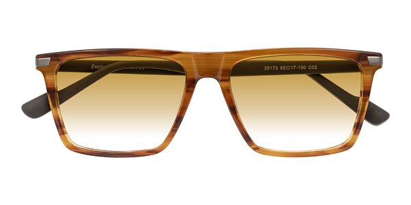 Front of Zephyr in Amber Striped/Gray