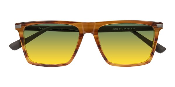 Front of Zephyr in Amber Striped/Gray