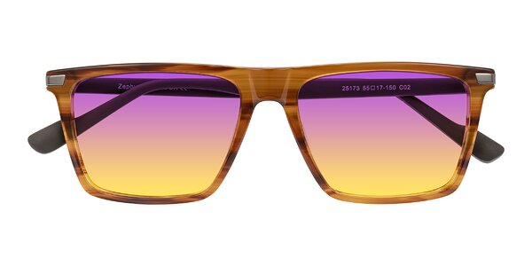 Front of Zephyr in Amber Striped/Gray