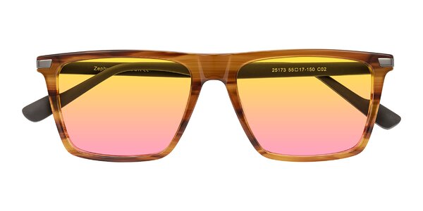 Front of Zephyr in Amber Striped/Gray