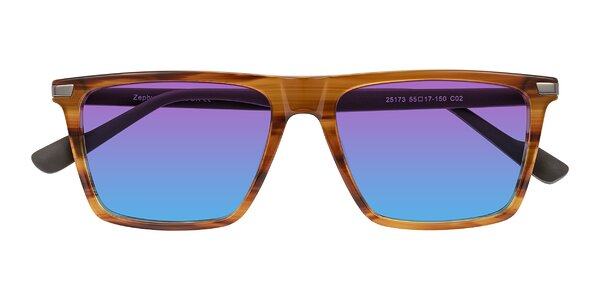 Front of Zephyr in Amber Striped/Gray