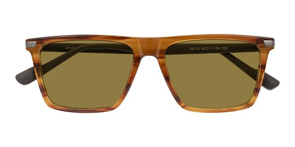 Front of Zephyr in Amber Striped/Gray