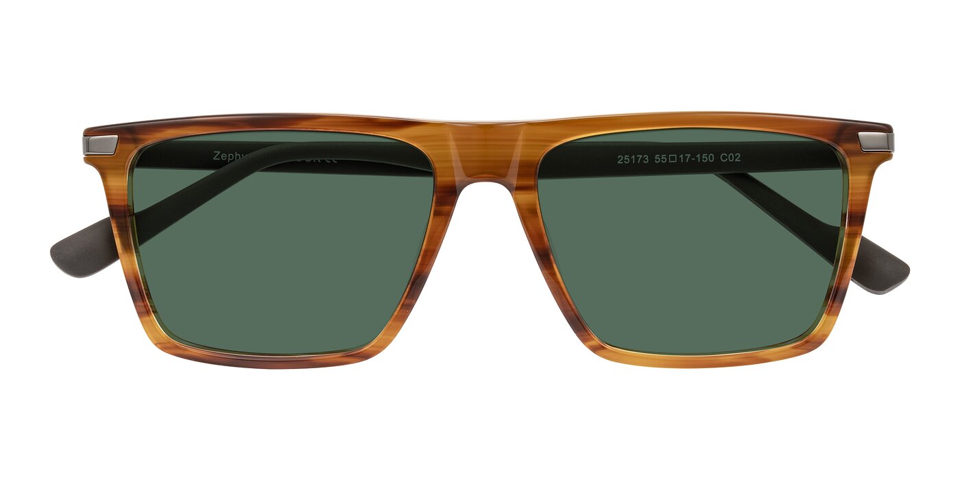 Zephyr - Amber Striped/Gray Polarized Sunglasses