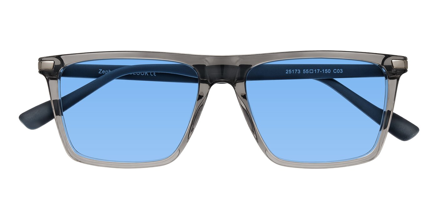 Zephyr - Transparent Gray Tinted Sunglasses