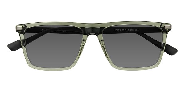 Front of Zephyr in Transparent Green/Black