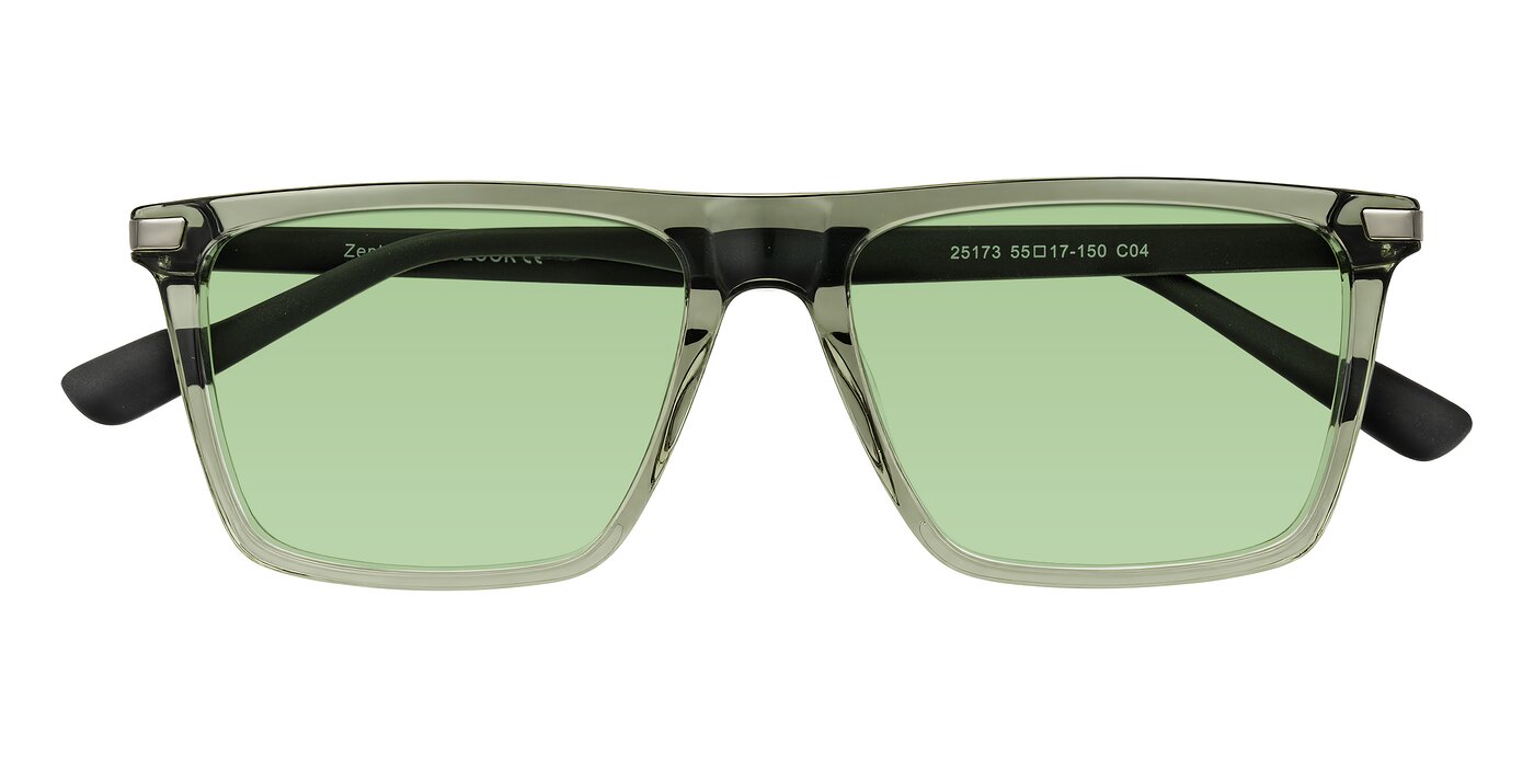 Zephyr - Transparent Green/Black Tinted Sunglasses