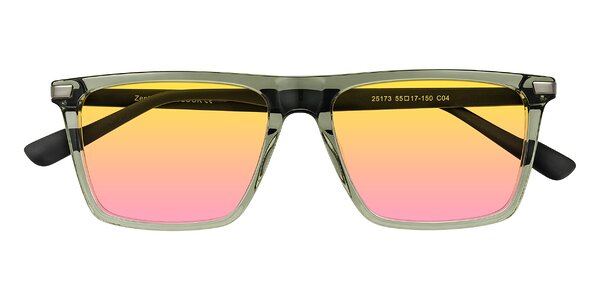 Front of Zephyr in Transparent Green/Black