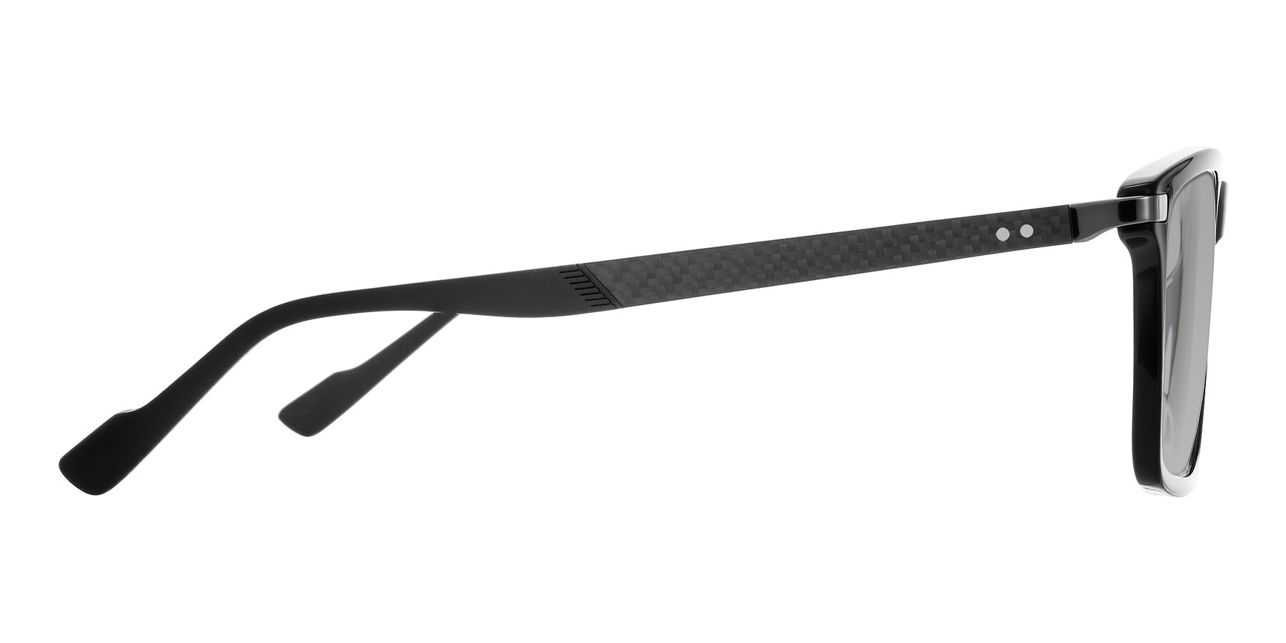 Side of Arleth in Black with Light Gray Tinted Lenses