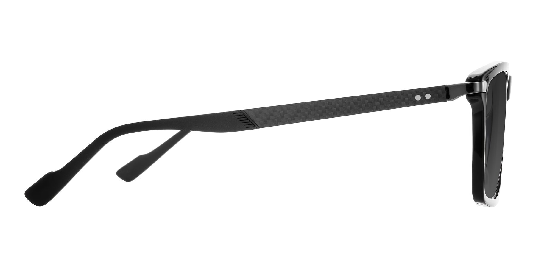 Side of Arleth in Black with Gray Tinted Lenses