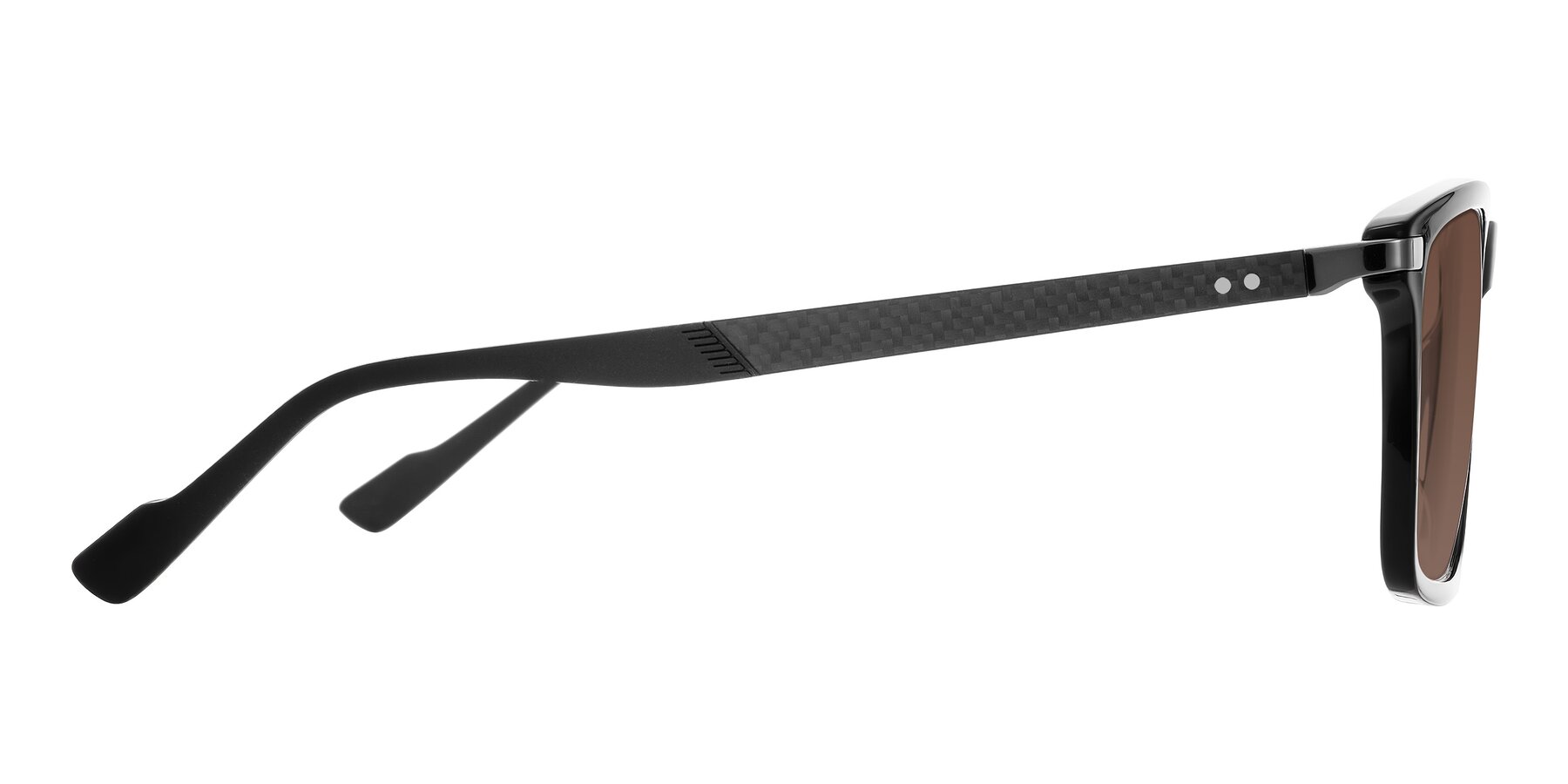 Side of Arleth in Black with Brown Tinted Lenses