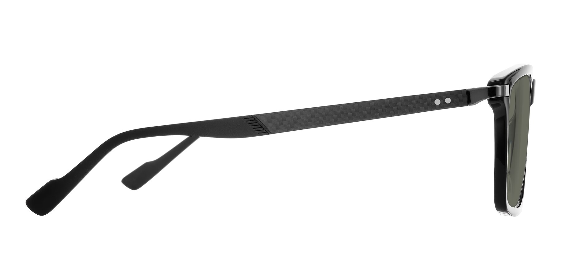 Side of Arleth in Black with Gray Polarized Lenses